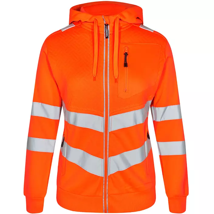 Engel Safety Damen Kapuzensweatshirt, Hi-vis Orange, large image number 0