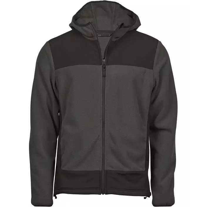 Tee Jays Mountain Hooded fleece jacket, Asphlt/black, large image number 0