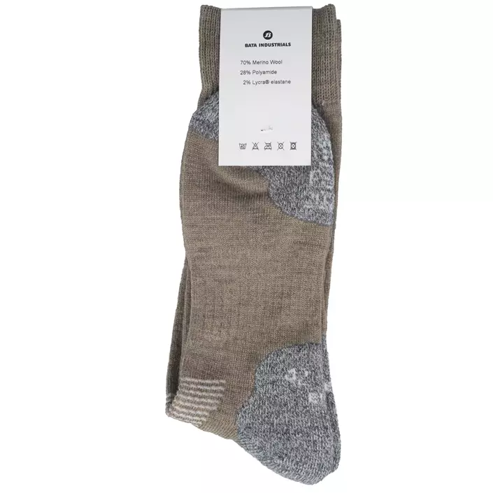 Bata Army merino wool sock ordinary, Khaki, large image number 1
