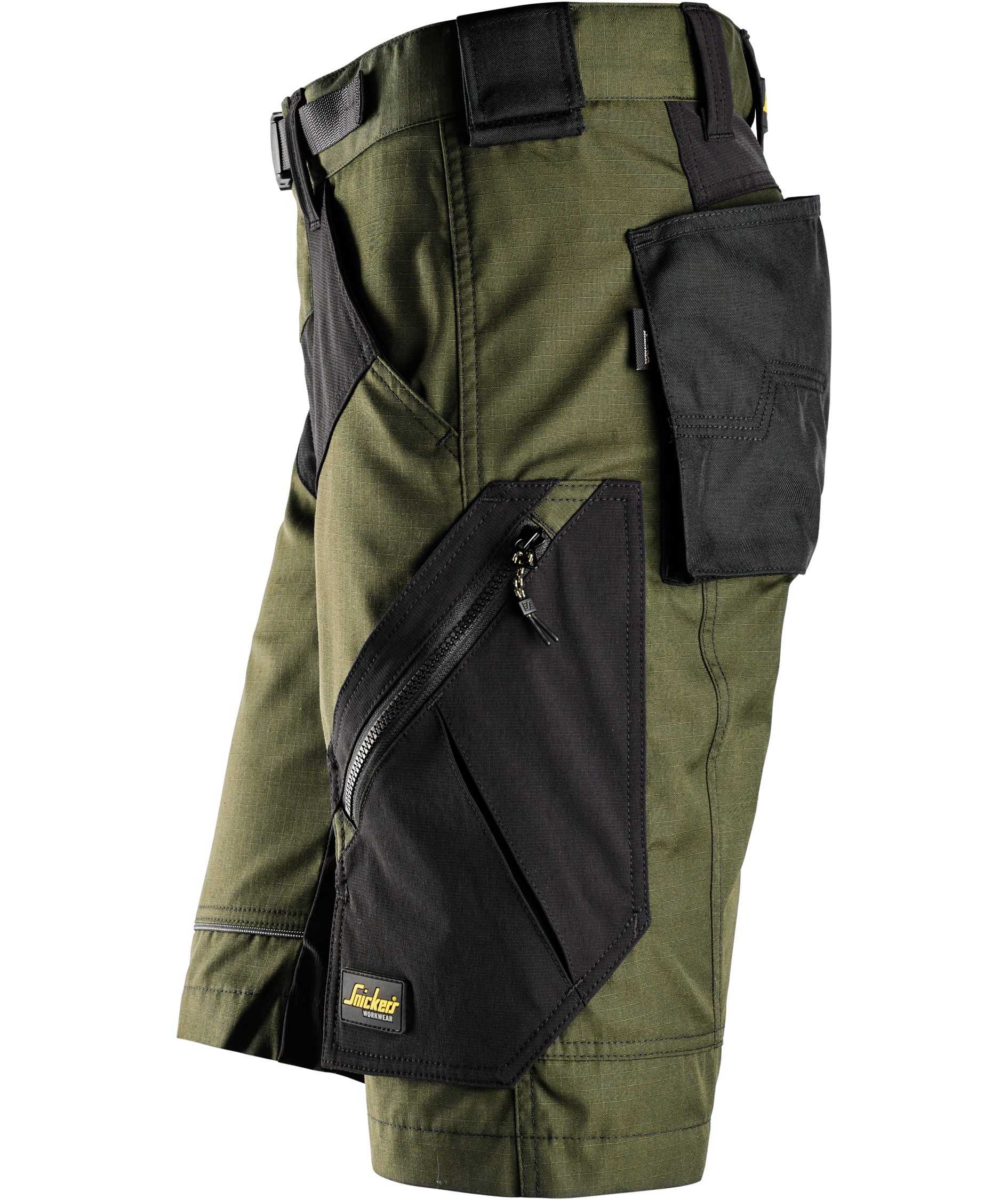 Snickers Flexiwork arbejdsshorts 6914, Khaki Green/Black, large image number 3