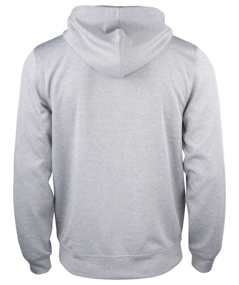 Clique Basis Active hoodie with full zipper, Grey Melange, large image number 3