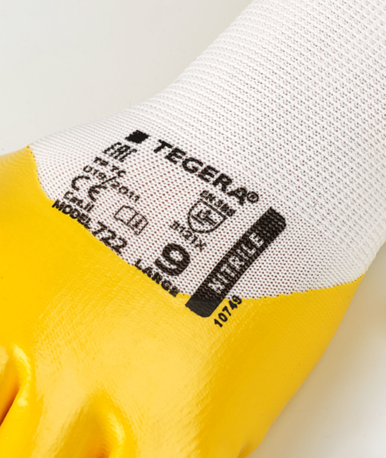 Tegera 722 work gloves, Yellow/white, large image number 3