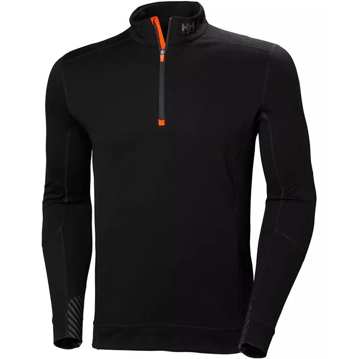 Helly Hansen Lifa half zip undershirt with merino wool, Black, large image number 0