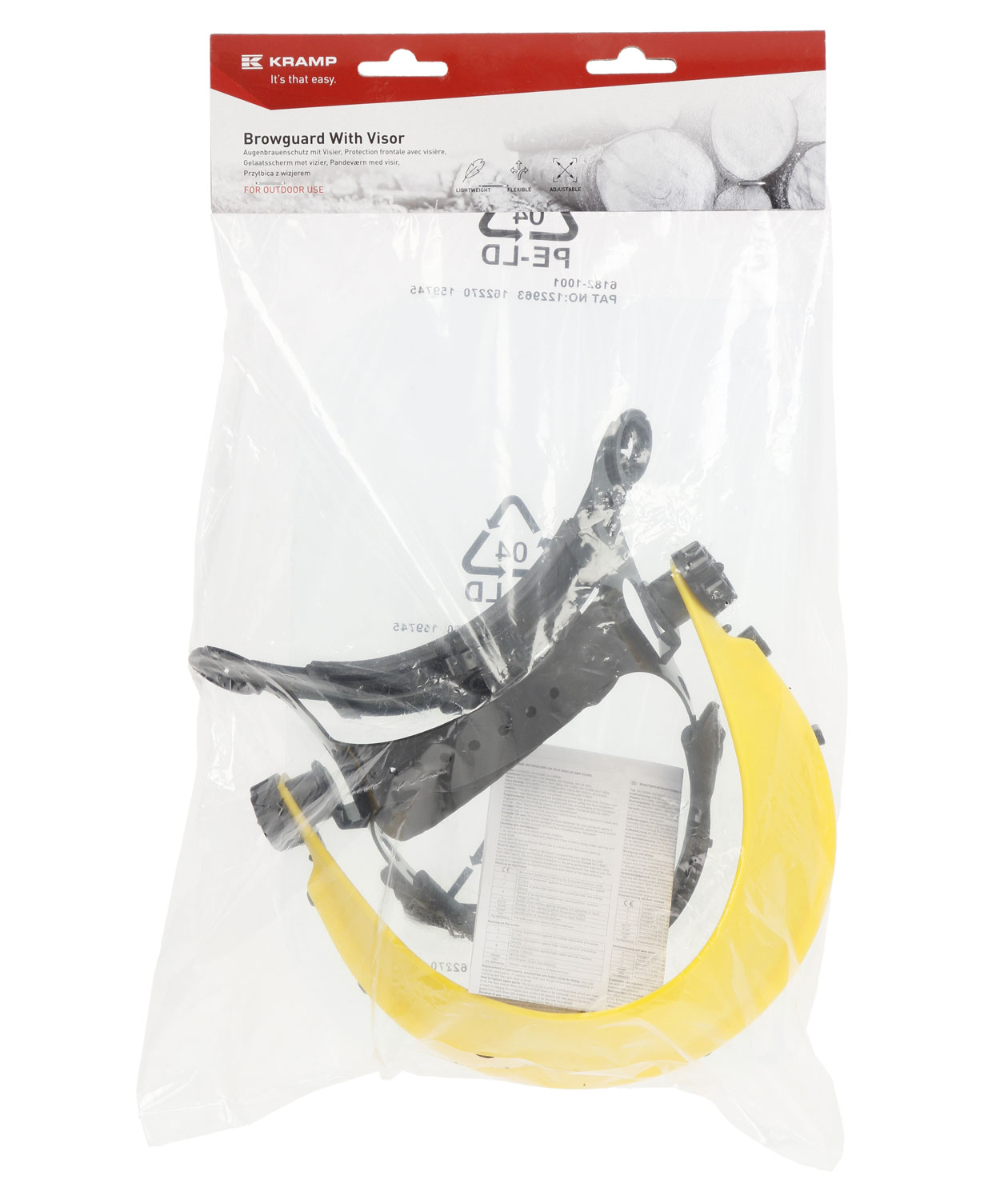 Kramp ansigtssk&aelig;rm med polykarbonatvisir, Gul, Gul, large image number 2