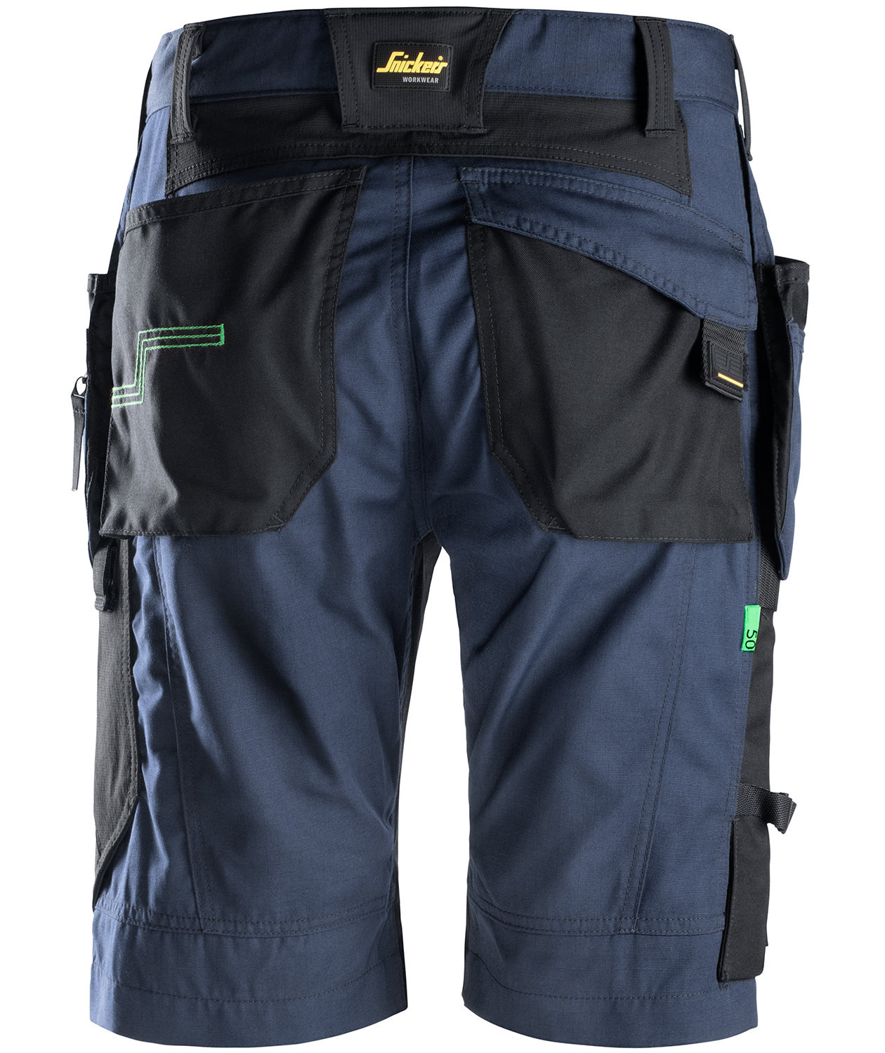 Snickers hantverksshorts FlexiWork 6904, Marinbl&aring;/Svart