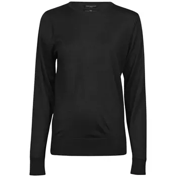 Tee Jays women's knitted pullover with merino wool, Black