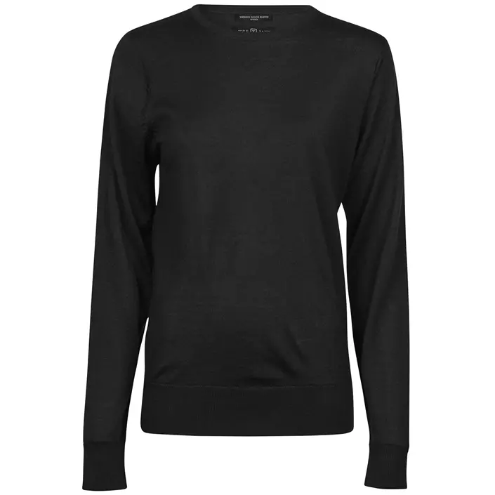 Tee Jays stickad tröja med merinoull dam, Svart, large image number 0