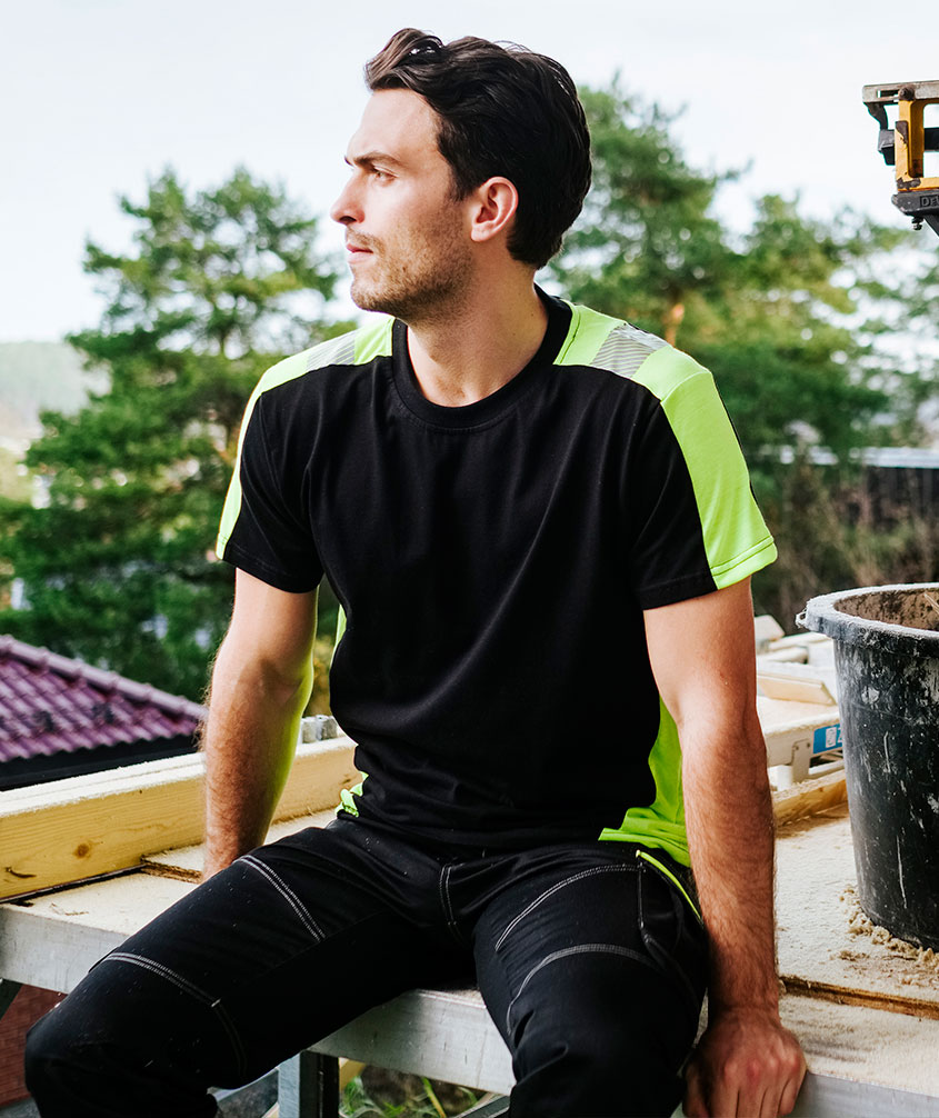 YOU Allentown Pro T-shirt, Black/Hi-Vis Yellow