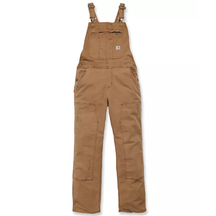 Carhartt Double Front BIB overall dam, Brun, large image number 0