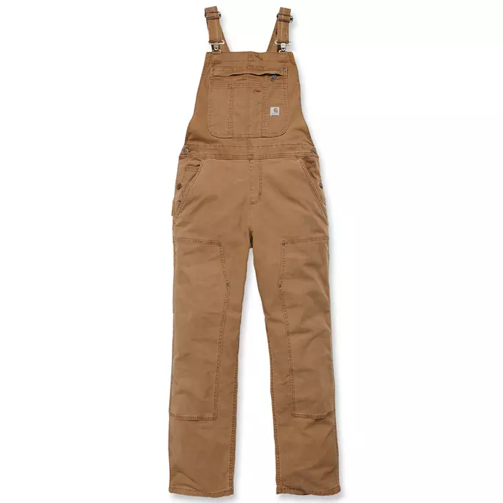 Carhartt Double Front BIB dameoverall, Brun, large image number 0