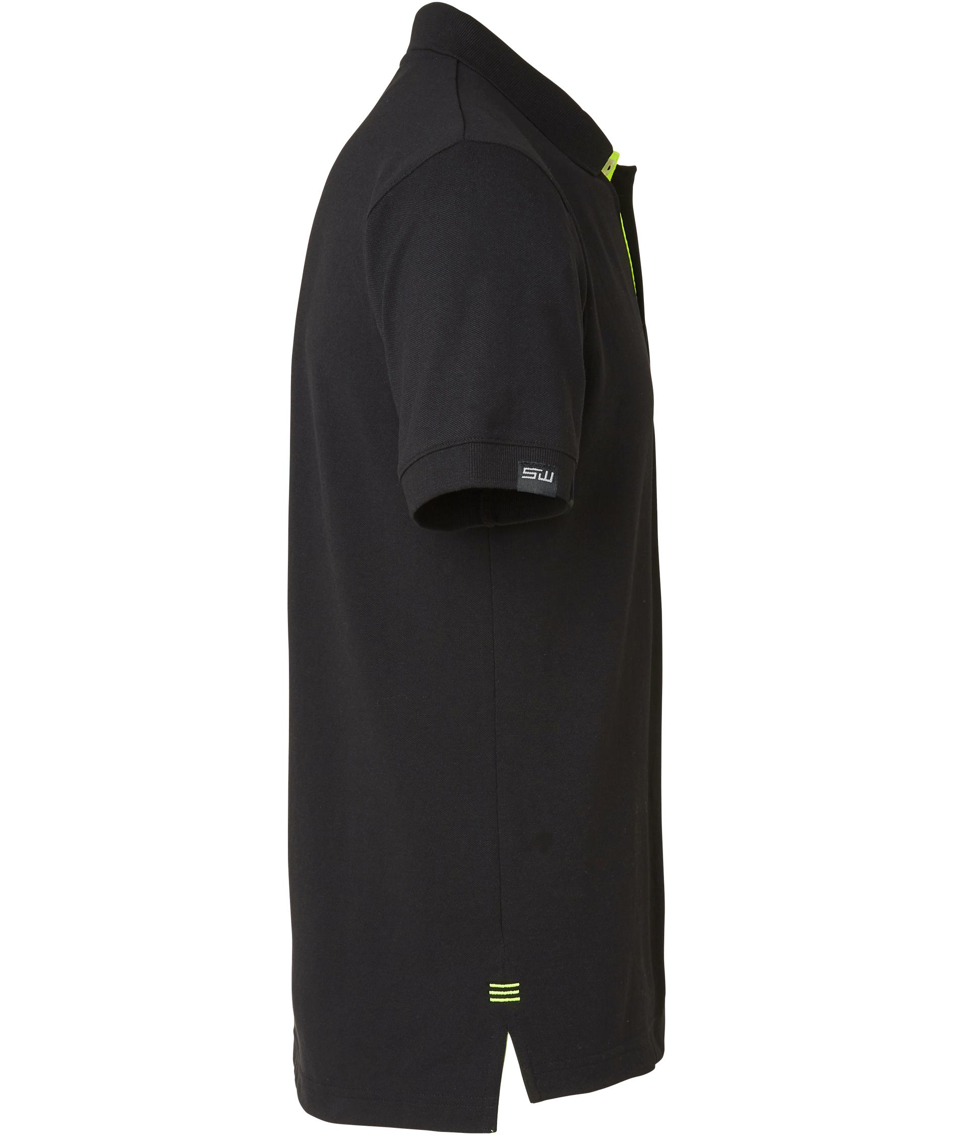 South West Weston polo T-shirt, Black/Yellow, large image number 2