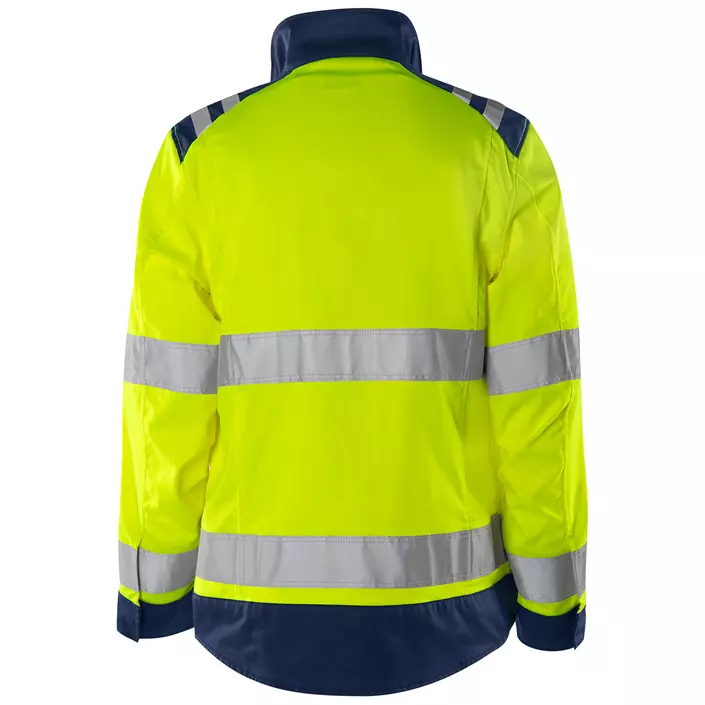 Fristads Green women's work jacket 4067 GPLU, Hi-Vis yellow/marine, large image number 1