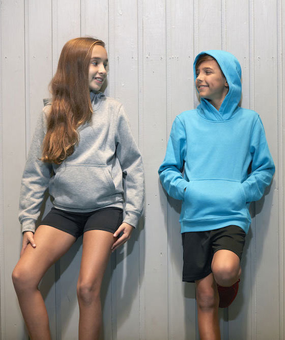 Clique Basic Hoody childrens hoodie, Turquoise, large image number 2