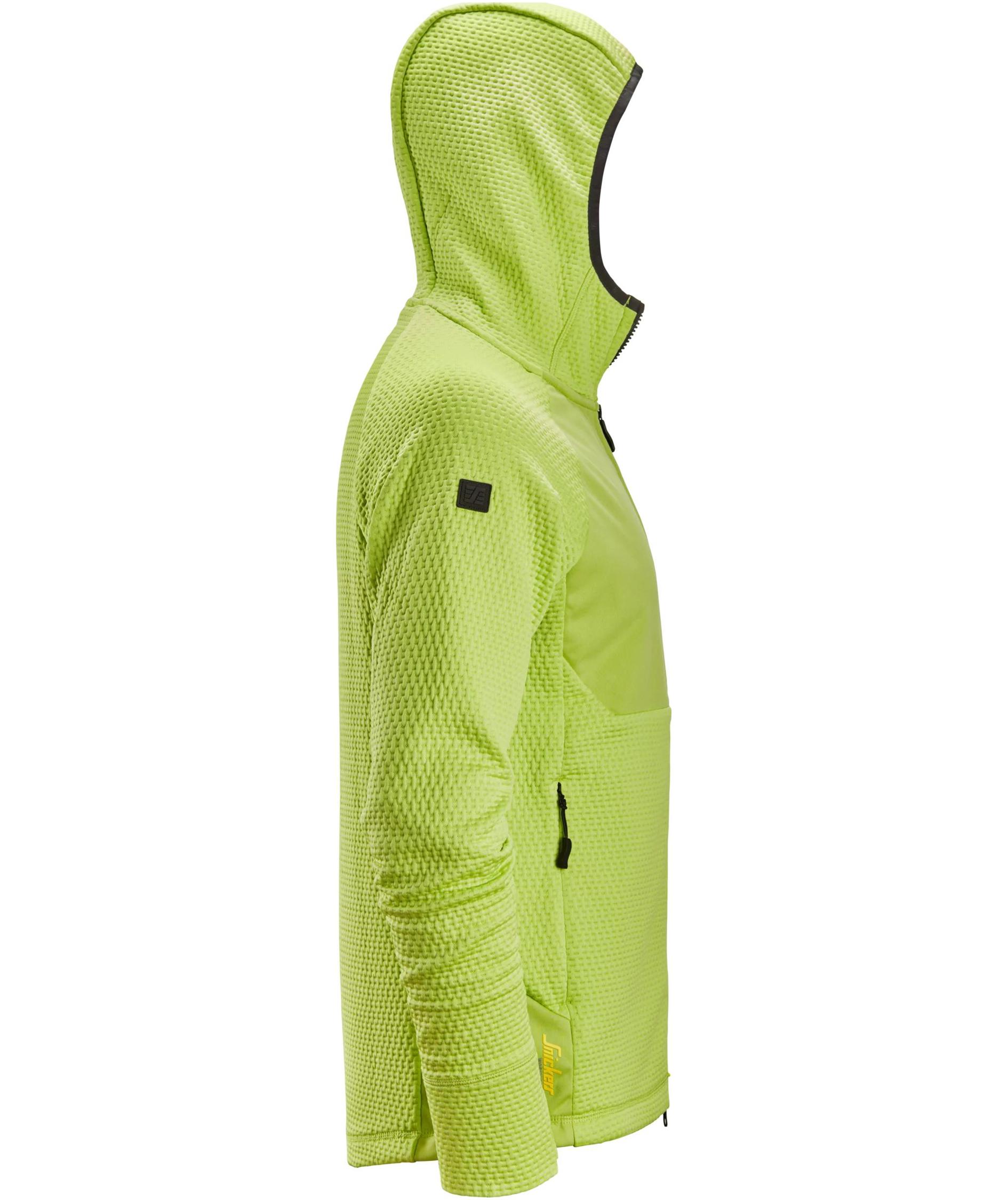 Snickers FlexiWork hoodie with zipper 8405, Lime, large image number 4