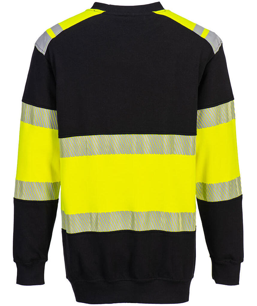 Portwest PW3 Modaflame sweatshirt, Hi-vis Yellow/Black, large image number 1