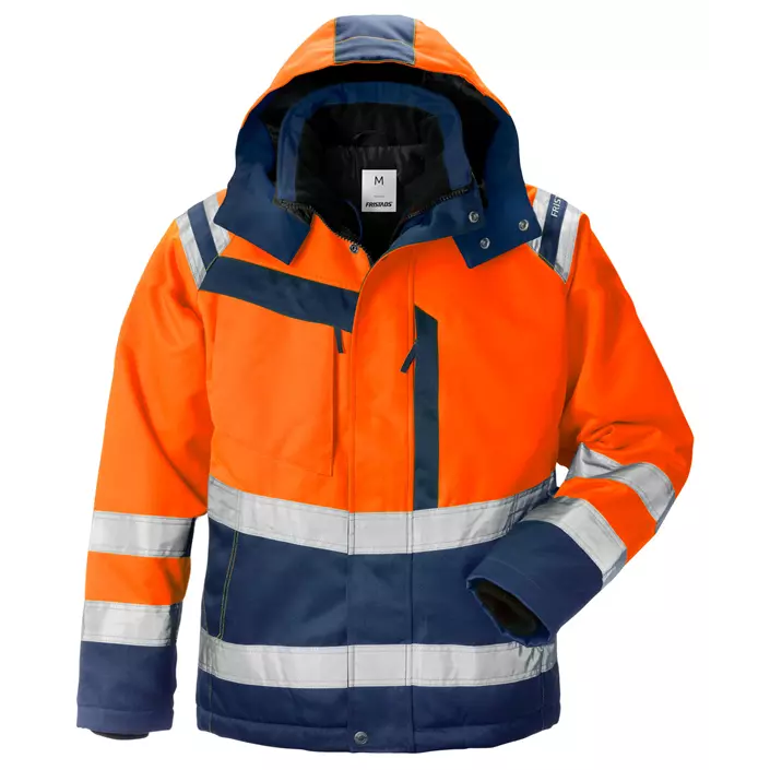 Fristads women's winter jacket 4143 PP, Hi-vis Orange/Marine, large image number 0