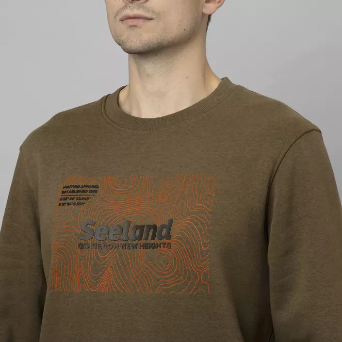 Seeland Pulse sweatshirt, Dark olive melange, large image number 4