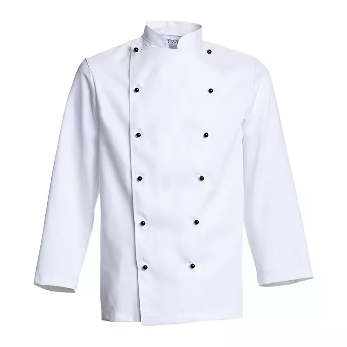 Nybo Workwear Gourmet Kochjacke ohne Knöpfe, Weiß, large image number 0