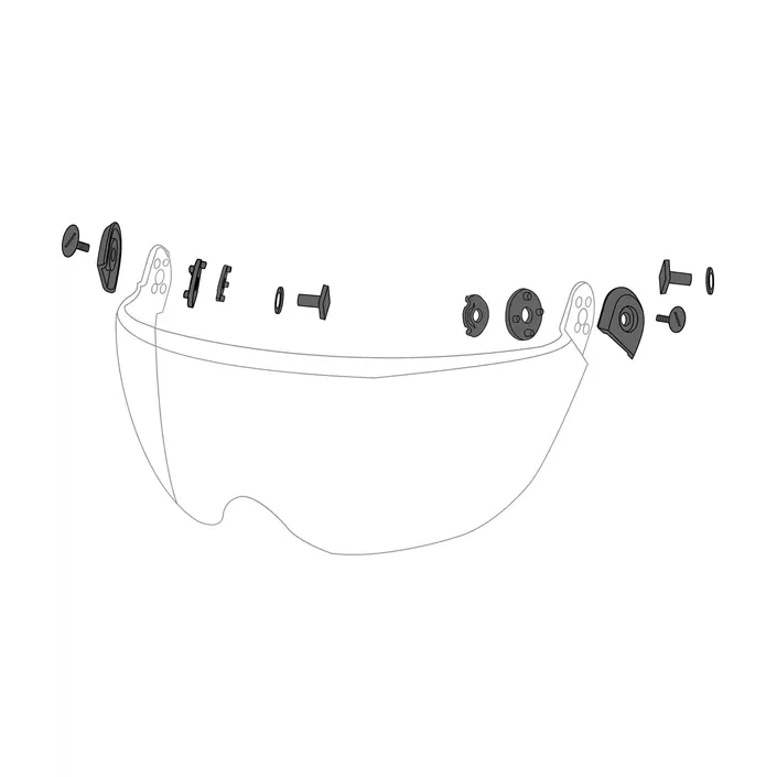 Guardio replacement screws for Theia visor, Black, Black, large image number 0