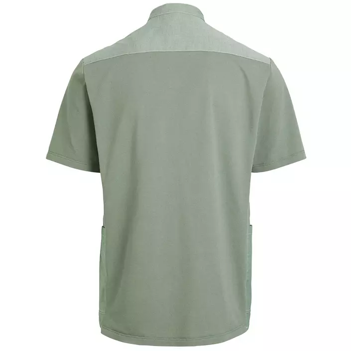 Kentaur short-sleeved pique shirt, Dusty green, large image number 2