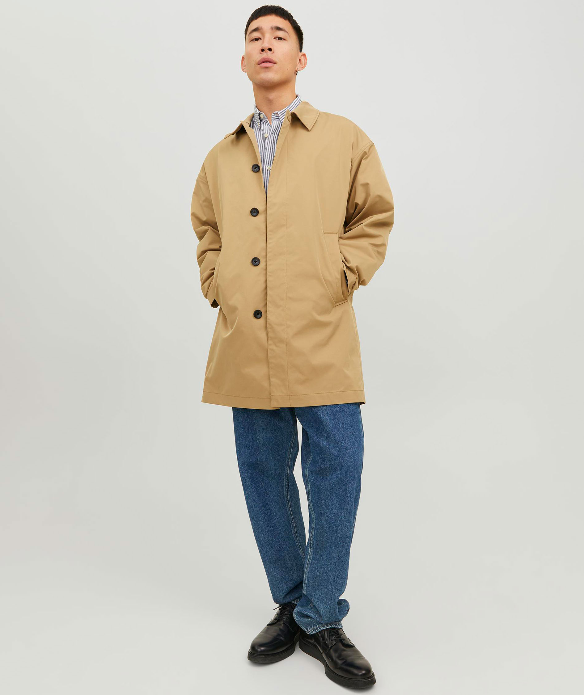 Jack & Jones JJECREASE Mac coat, Kelp, large image number 3