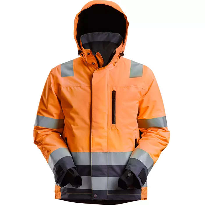 Snickers AllroundWork shell jacket 1132, Hi-vis orange/charcoal grey, large image number 0
