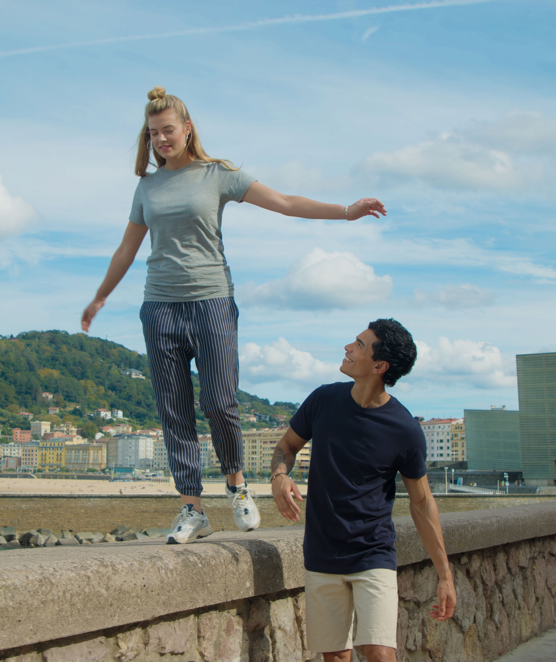 Clique Premium Long-T T-shirt, Grau Meliert