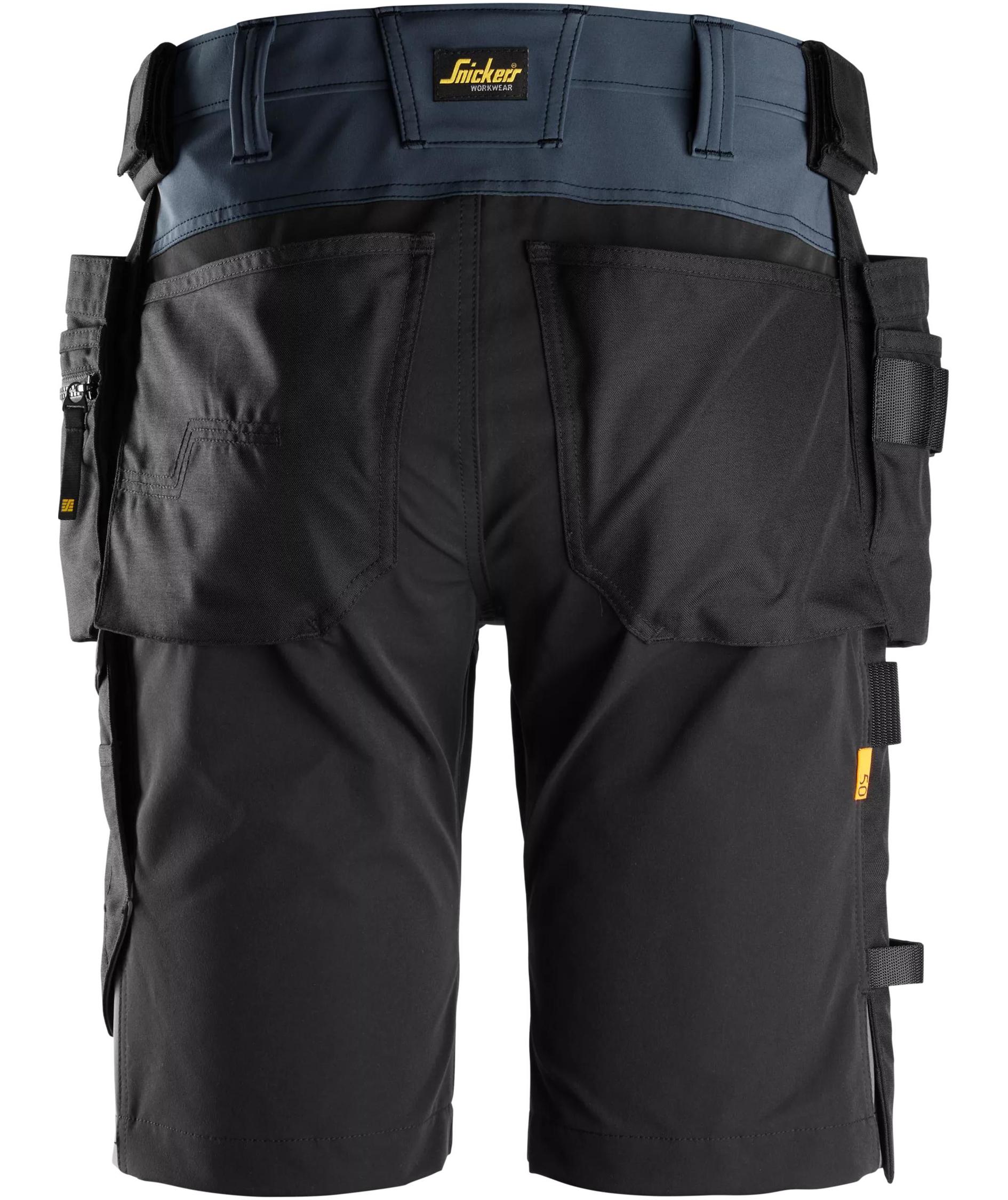 Snickers AllroundWork craftsman shorts 6175 full stretch, Navy/black, large image number 2