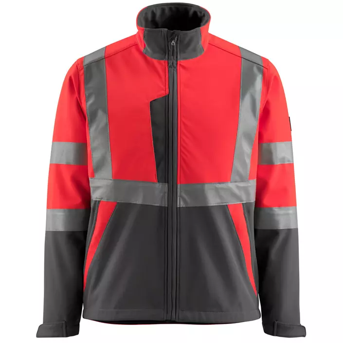 Mascot Safe Light Kiama softshell jacket, Hi-vis red/Dark anthracite, large image number 0