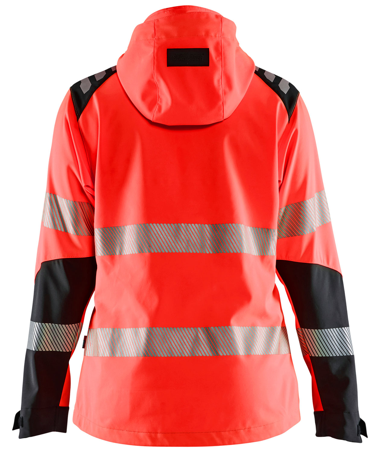 Bl&aring;kl&auml;der women's softshell jacket full stretch, Hi-Vis red/black