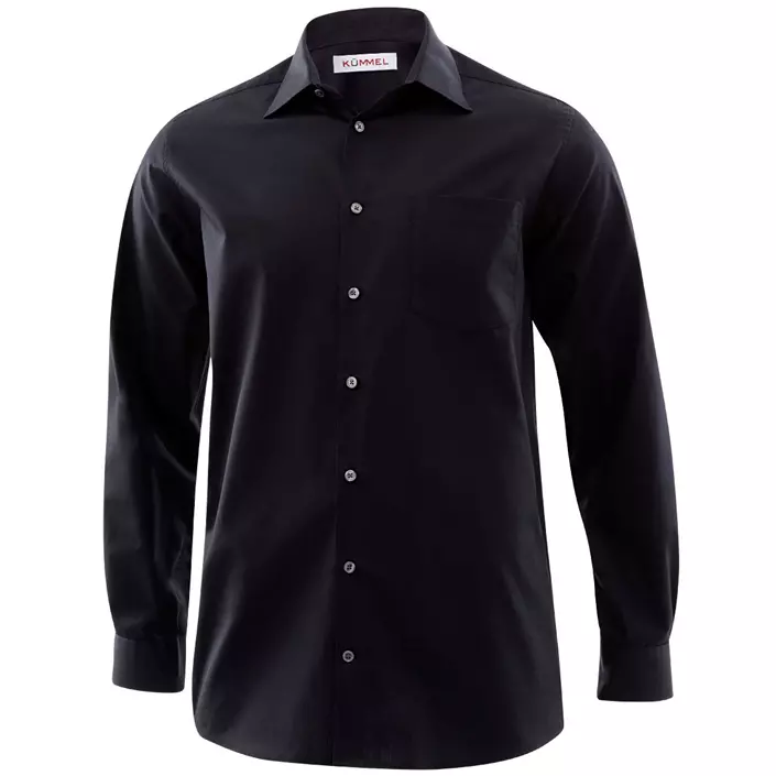 Kümmel Frankfurt Slim fit shirt with chest pocket and extra sleeve length, Black, large image number 0