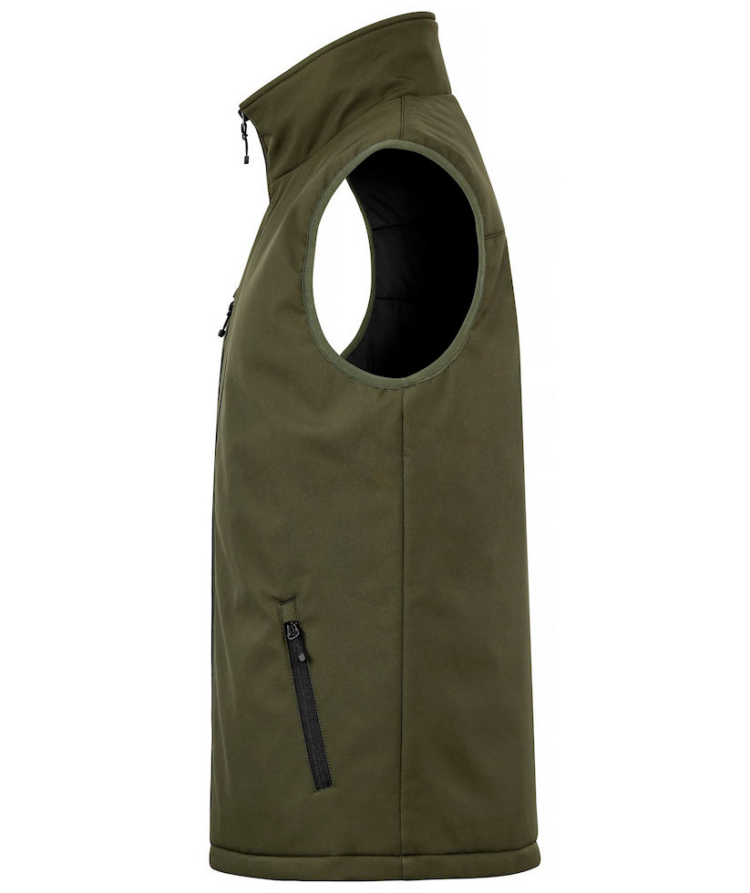Clique lined softshell vest, Fog Green, large image number 2