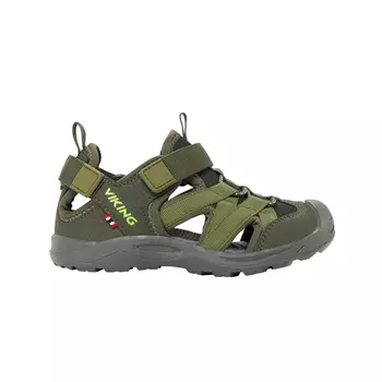 Viking Adventure 2V sandaler til barn, Huntinggreen/Khaki