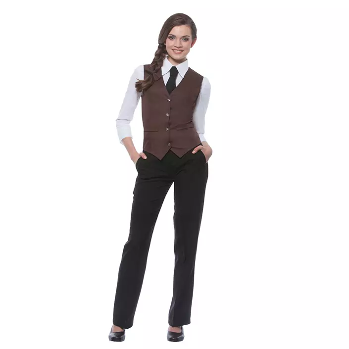 Karlowsky Lena dame servitørvest, Light Brown, large image number 0