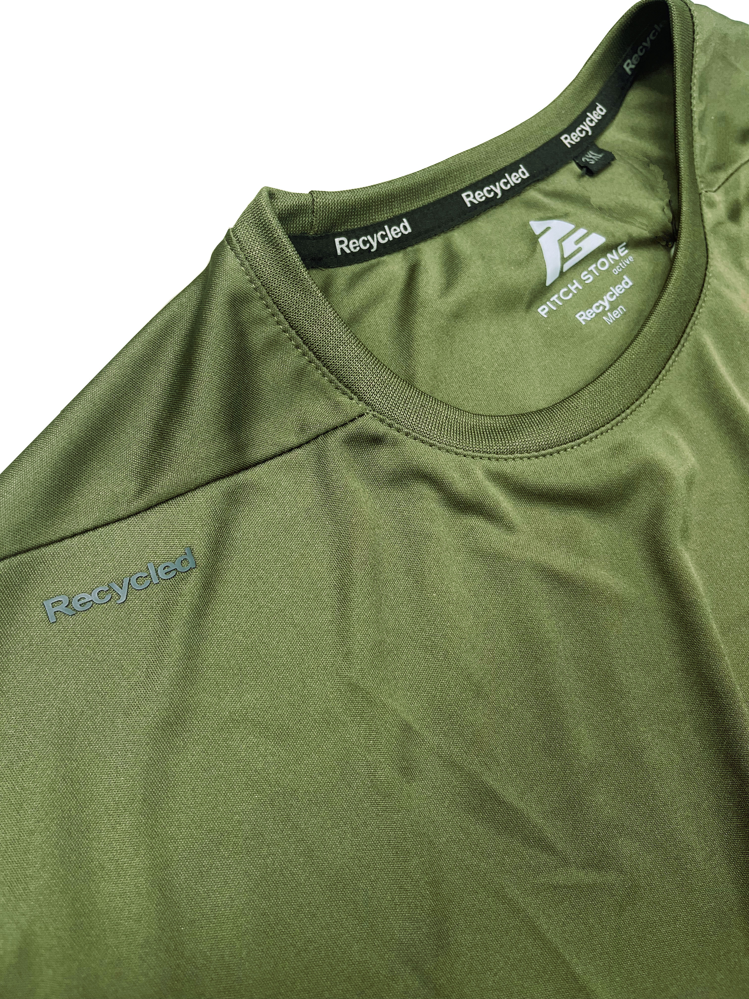 Pitch Stone Recycle Damen T-shirt, Olivgr&uuml;n, Olivgr&uuml;n, large image number 2