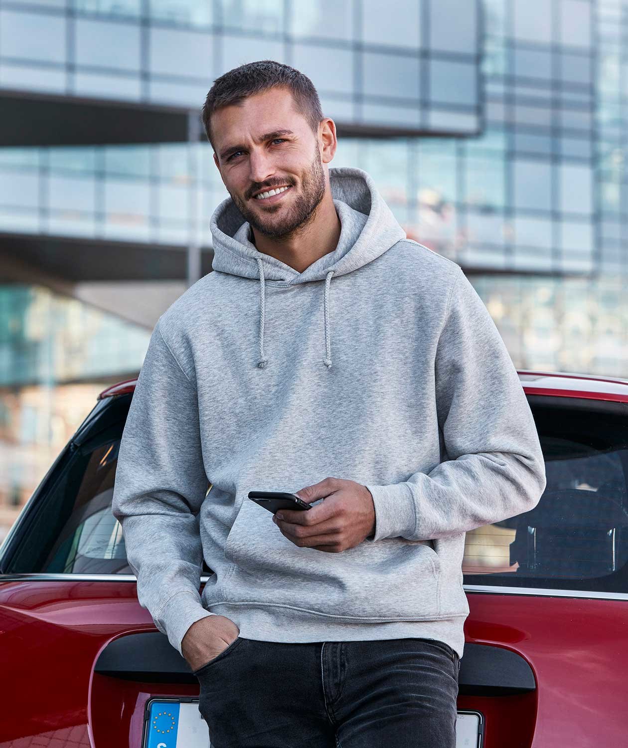 South West Taber  hoodie, Grey Melange