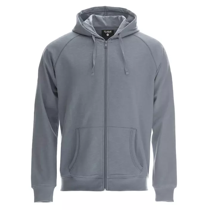 Clique Loris hoodie with full zipper, Grey, large image number 0
