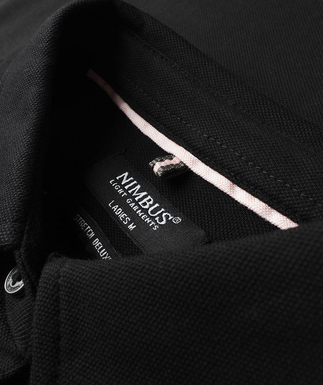 Nimbus Carlington long-sleeved women's polo shirt, Black, large image number 3