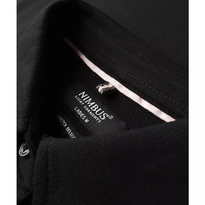Nimbus Carlington long-sleeved women's polo shirt, Black, large image number 3