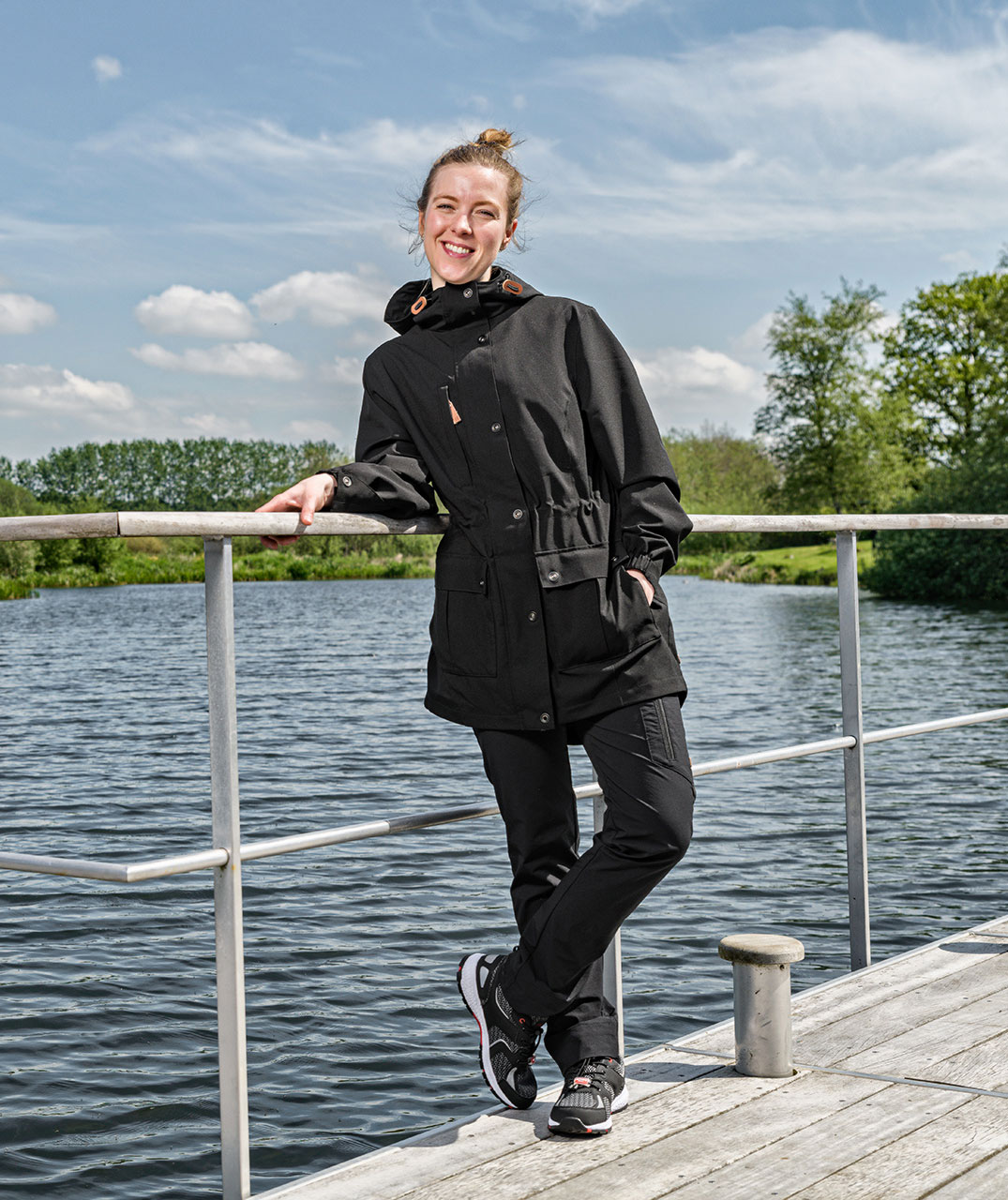 Kramp Active women's shell jacket, Charcoal, large image number 5