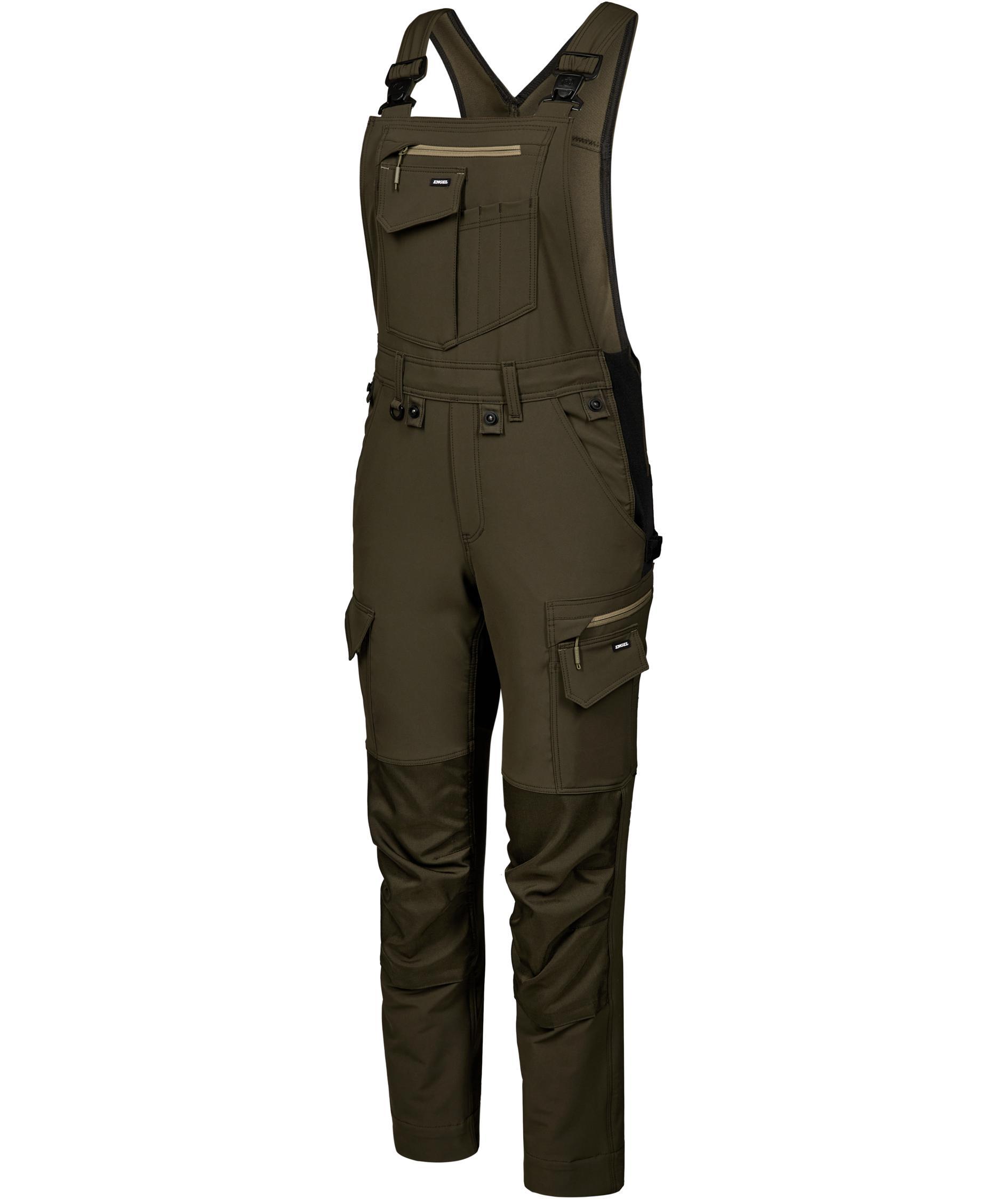 Engel Entire women's bib and brace  full stretch, Forest Green/Black, large image number 4