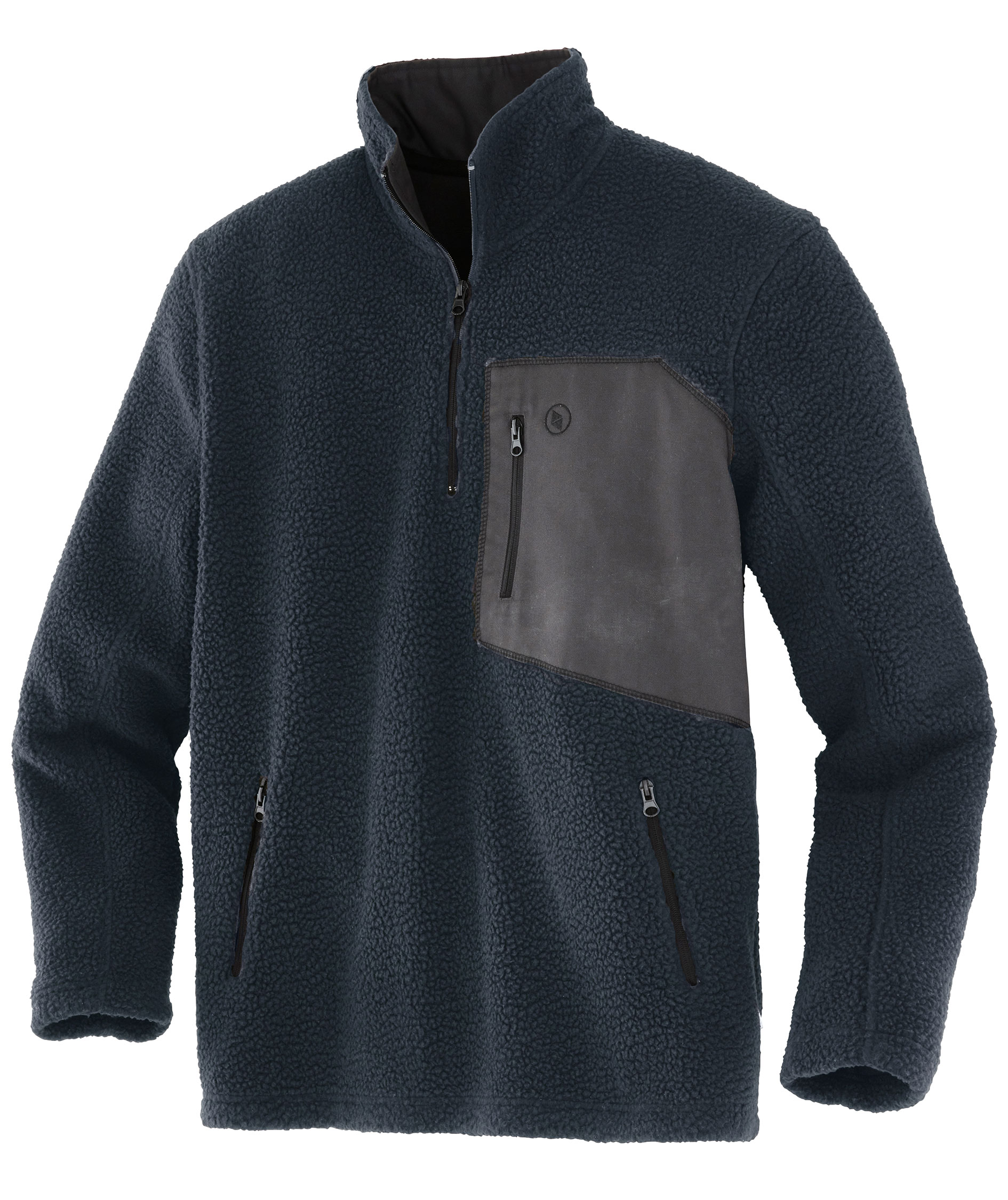 Terrax fibre pile pullover, Black/Navy Blue