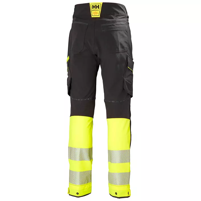 Helly Hansen ICU BRZ servicebukse full stretch, Ebony/Hi-Vis Gul, large image number 3