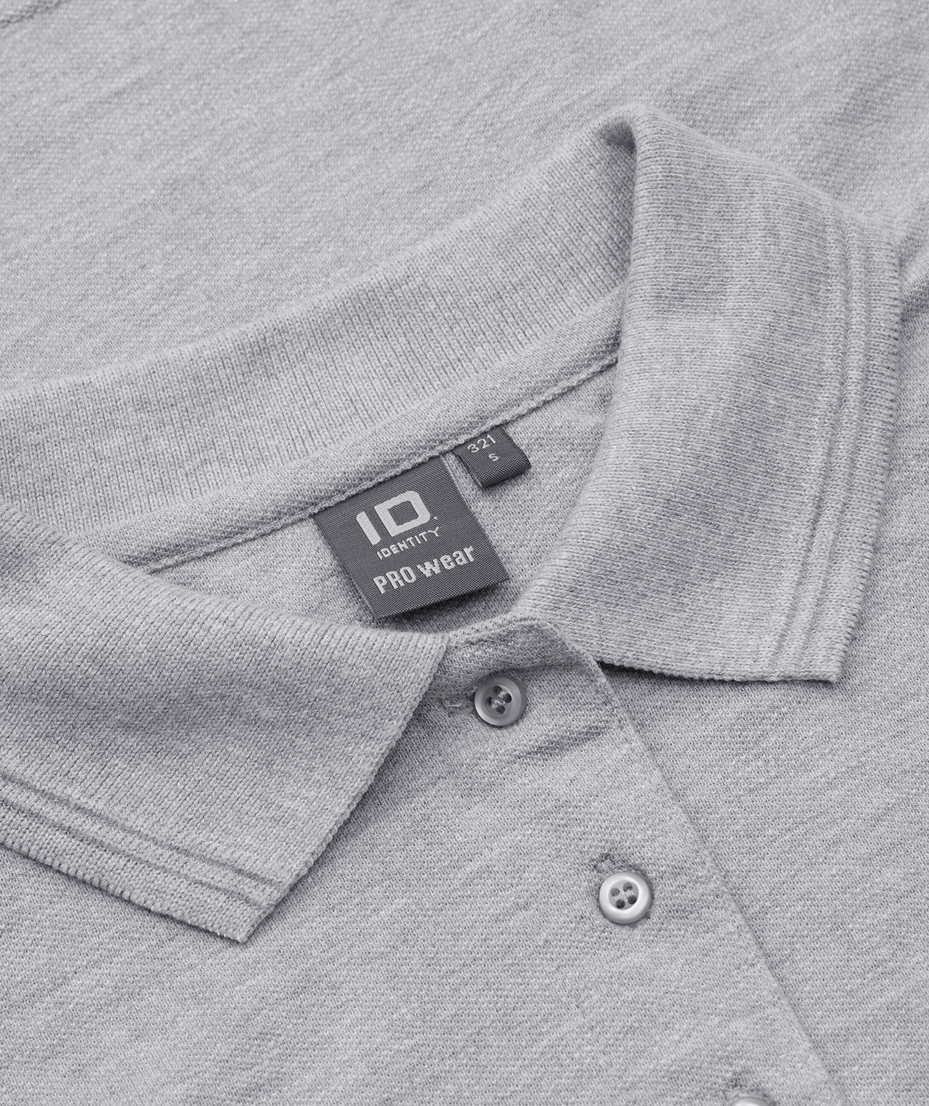 ID PRO Wear dame Polo T-skjorte, Gr&aring;&nbsp;Melange, large image number 3