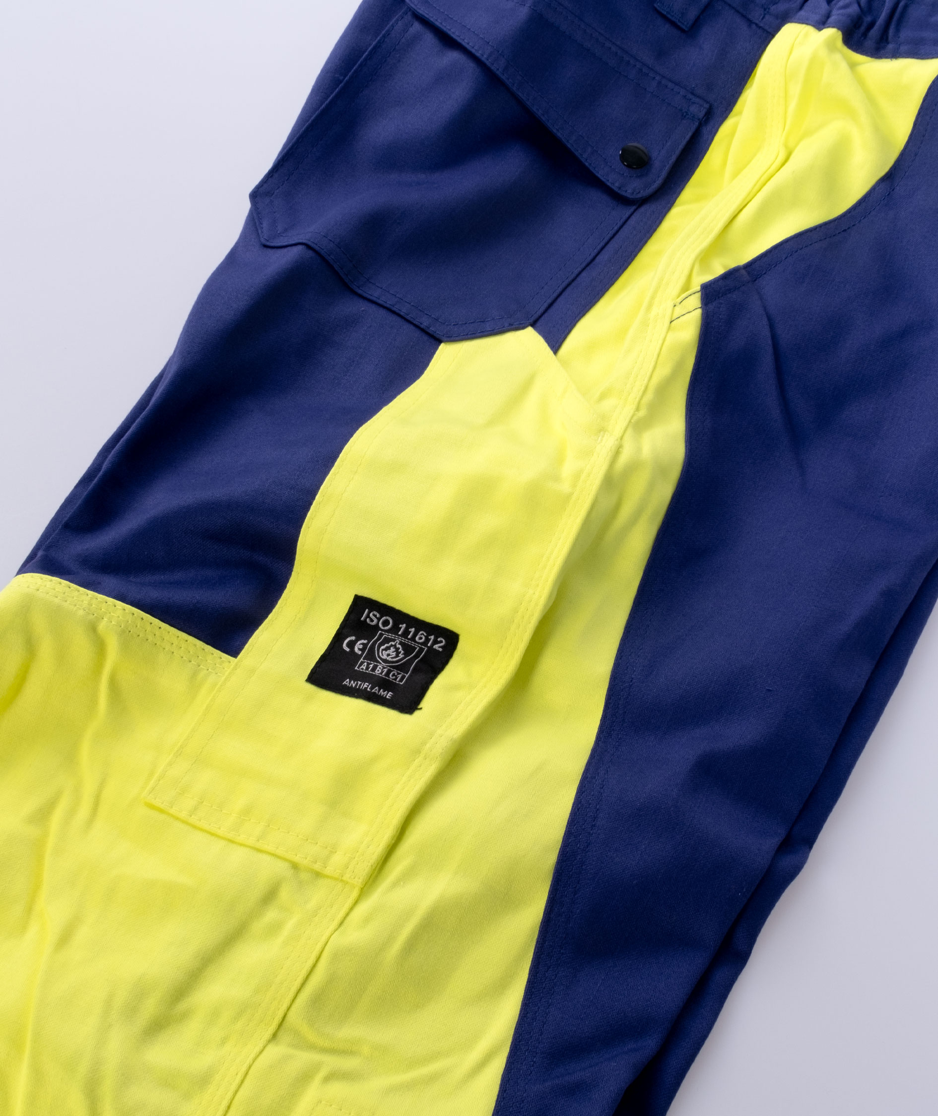 Bulldog Multinorm work trousers, Blue/Hi-vis yellow, large image number 3