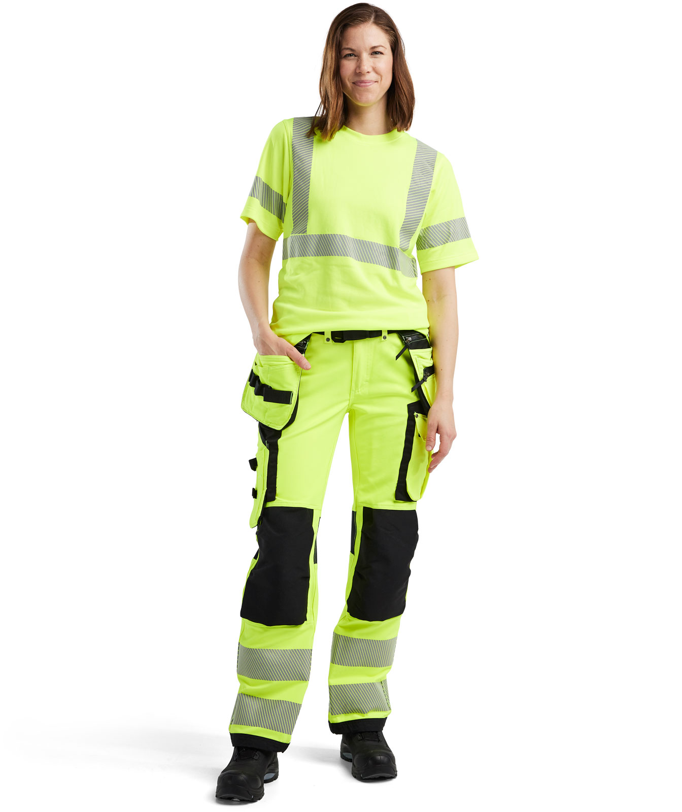 Bl&aring;kl&auml;der women's T-shirt, Hi-Vis Yellow, large image number 1
