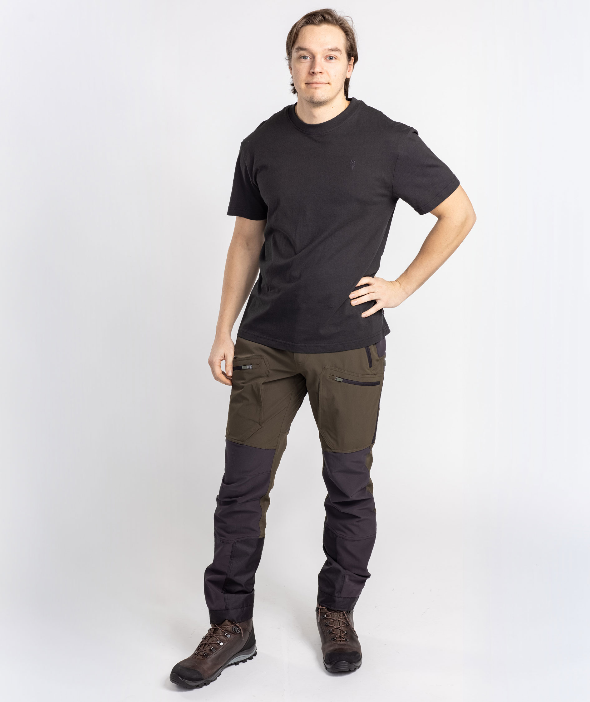 Pinewood 3-pak T-shirt, Olive/Black/Shadow Blue, large image number 4