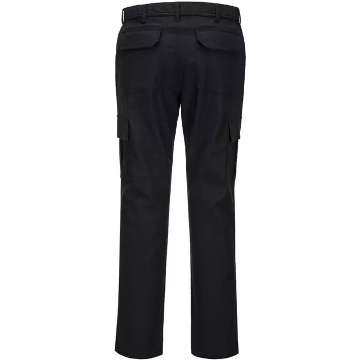 Portwest stretch slimfit service trousers, Black, large image number 1