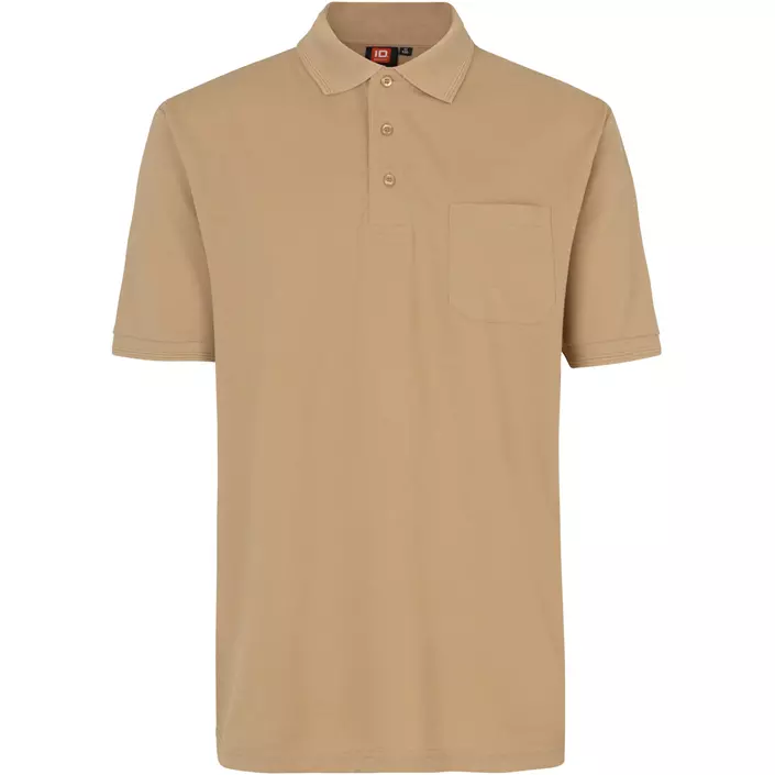 ID Klassisk Polo T-shirt, Sand, large image number 0