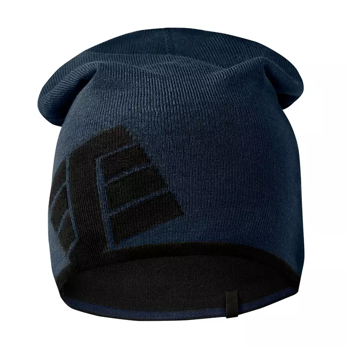 Snickers reversible knitted beanie, Marine Blue/Black, Marine Blue/Black, large image number 0